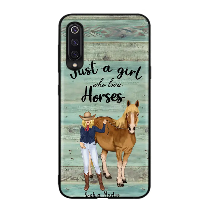 Custom Personalized Horse Lady Phone Case - Gift Idea For Horse Lovers - Just A Girl Who Loves Horses - Case For Oppo/Xiaomi/Huawei