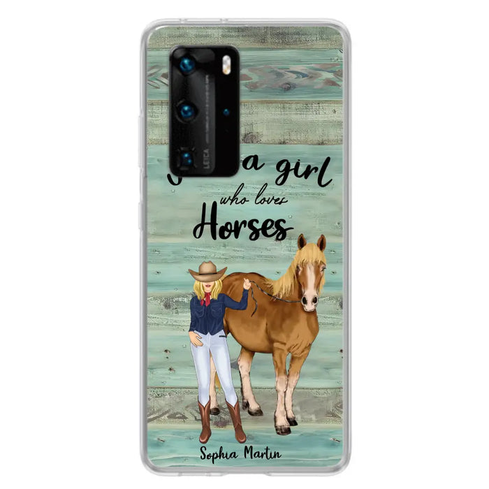 Custom Personalized Horse Lady Phone Case - Gift Idea For Horse Lovers - Just A Girl Who Loves Horses - Case For Oppo/Xiaomi/Huawei