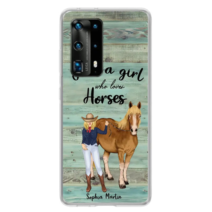 Custom Personalized Horse Lady Phone Case - Gift Idea For Horse Lovers - Just A Girl Who Loves Horses - Case For Oppo/Xiaomi/Huawei