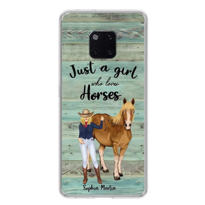 Custom Personalized Horse Lady Phone Case - Gift Idea For Horse Lovers - Just A Girl Who Loves Horses - Case For Oppo/Xiaomi/Huawei