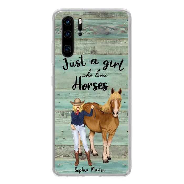 Custom Personalized Horse Lady Phone Case - Gift Idea For Horse Lovers - Just A Girl Who Loves Horses - Case For Oppo/Xiaomi/Huawei