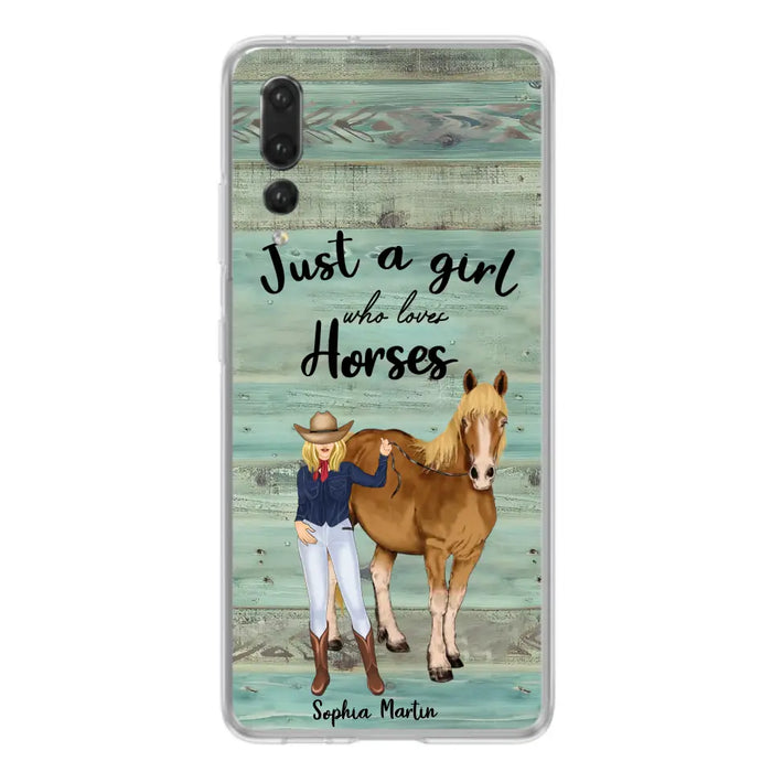 Custom Personalized Horse Lady Phone Case - Gift Idea For Horse Lovers - Just A Girl Who Loves Horses - Case For Oppo/Xiaomi/Huawei