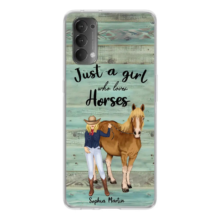 Custom Personalized Horse Lady Phone Case - Gift Idea For Horse Lovers - Just A Girl Who Loves Horses - Case For Oppo/Xiaomi/Huawei