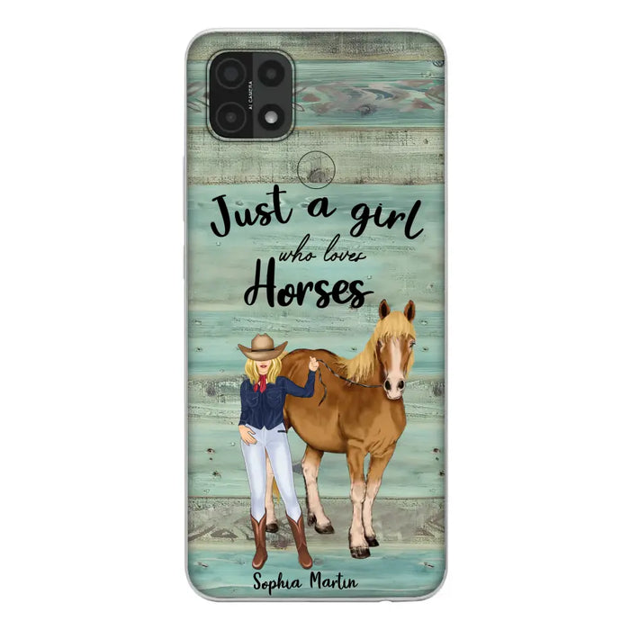 Custom Personalized Horse Lady Phone Case - Gift Idea For Horse Lovers - Just A Girl Who Loves Horses - Case For Oppo/Xiaomi/Huawei