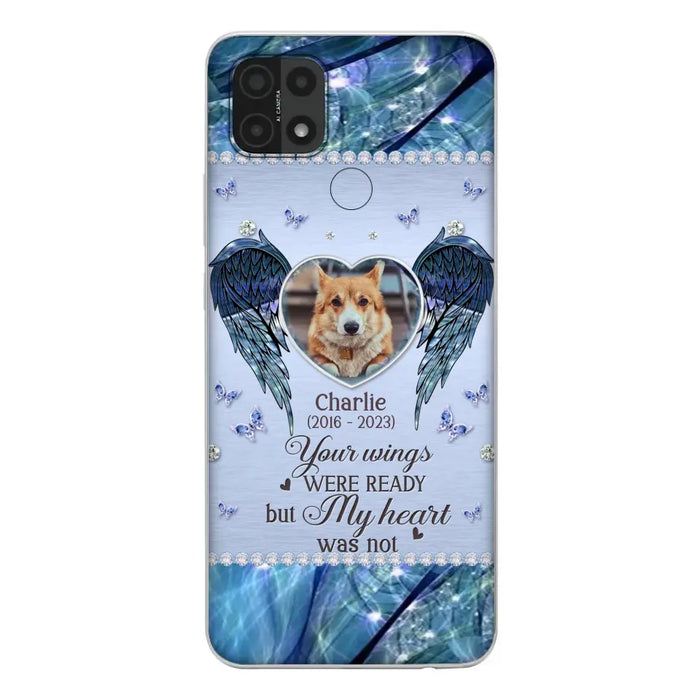 Personalized Memorial Pet Phone Case - Upload Photo - Memorial Gift Idea For Pet Lovers - Your Wings Were Ready But My Heart Was Not - Case For Oppo/Xiaomi/Huawei