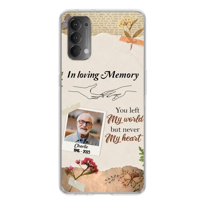 Custom Personalized Memorial Phone Case - Memorial Gift Idea For Family - Case For Oppo/Xiaomi/Huawei - You Left My World But Never My Heart