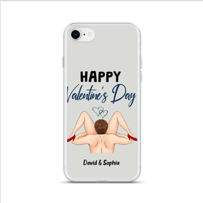 Custom Personalized Couple Phone Case - Gift Idea For Couple/Valentines Day/Her/Him - Happy Valentine's Day - Case For iPhone/Samsung