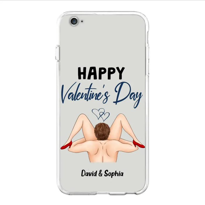 Custom Personalized Couple Phone Case - Gift Idea For Couple/Valentines Day/Her/Him - Happy Valentine's Day - Case For iPhone/Samsung