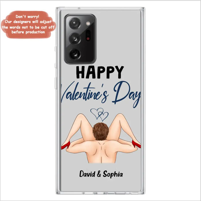 Custom Personalized Couple Phone Case - Gift Idea For Couple/Valentines Day/Her/Him - Happy Valentine's Day - Case For iPhone/Samsung