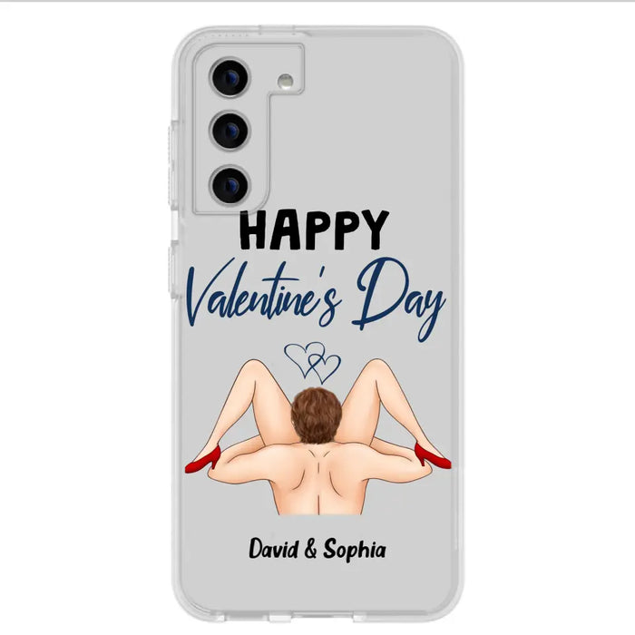 Custom Personalized Couple Phone Case - Gift Idea For Couple/Valentines Day/Her/Him - Happy Valentine's Day - Case For iPhone/Samsung