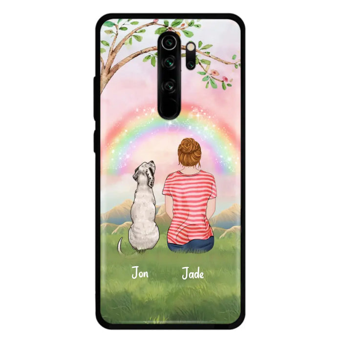 Custom Personalized Dog Mom/Dog Dad Phone Case - Man/Woman/Couple With Upto 4 Dogs - Best Gift Idea For Dog Lovers - Case For iPhone, Samsung and Xiaomi