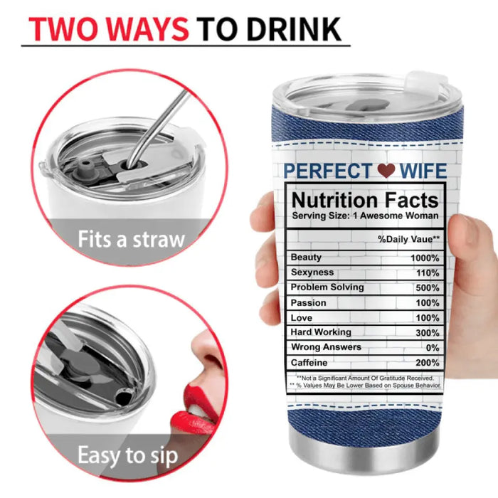 Personalized Best Wife Tumbler - Gift Idea For Wife - Best Wife Since 2020