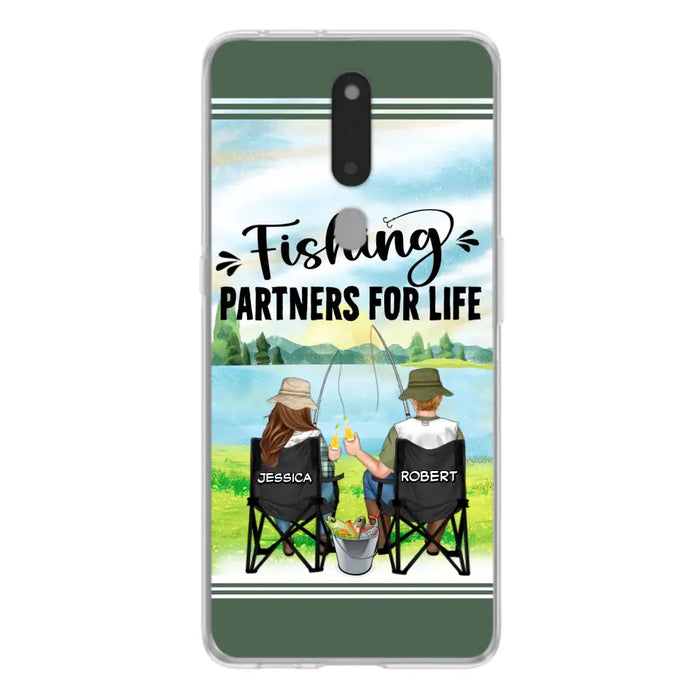 Custom Personalized Fishing Couple Phone Case - Gift Idea for Couple - Fishing Partners For Life - Case For Oppo/Xiaomi/Huawei