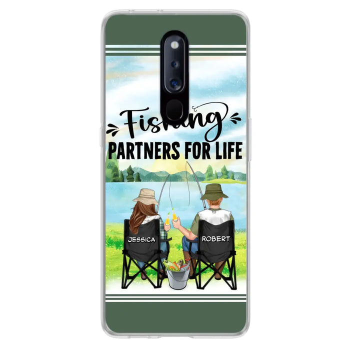 Custom Personalized Fishing Couple Phone Case - Gift Idea for Couple - Fishing Partners For Life - Case For Oppo/Xiaomi/Huawei