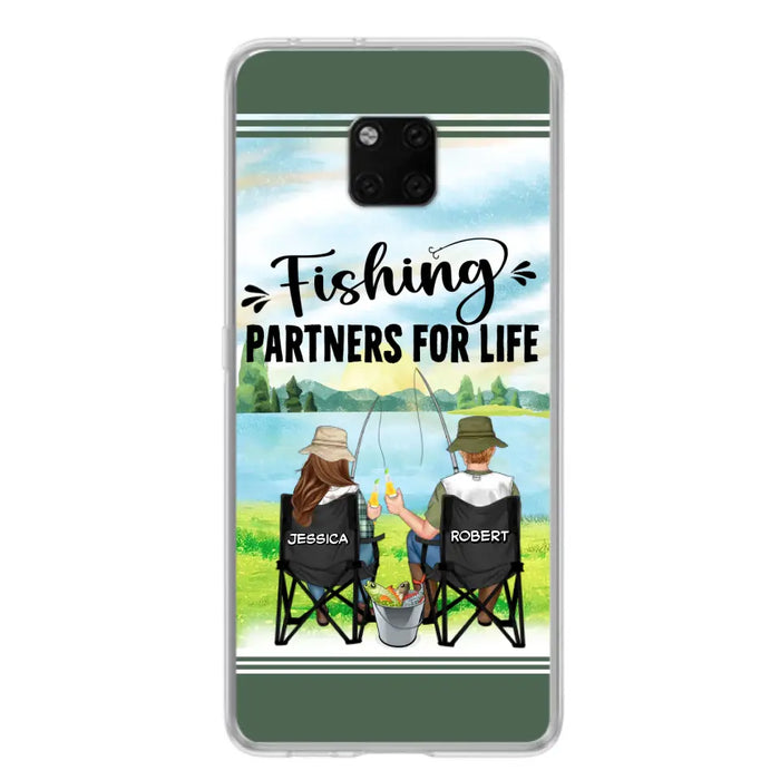 Custom Personalized Fishing Couple Phone Case - Gift Idea for Couple - Fishing Partners For Life - Case For Oppo/Xiaomi/Huawei