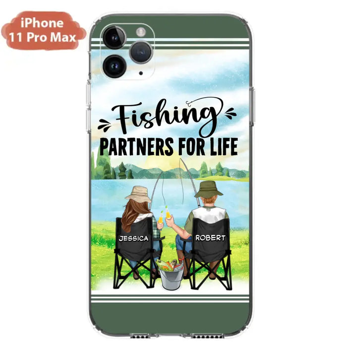 Custom Personalized Fishing Couple Phone Case - Gift Idea for Couple - Fishing Partners For Life - Case For iPhone/Samsung