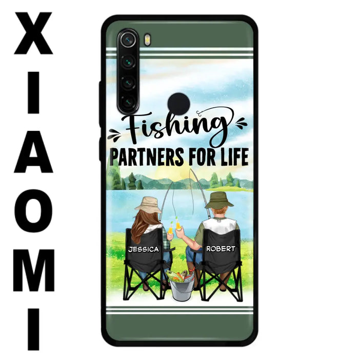 Custom Personalized Fishing Couple Phone Case - Gift Idea for Couple - Fishing Partners For Life - Case For Oppo/Xiaomi/Huawei