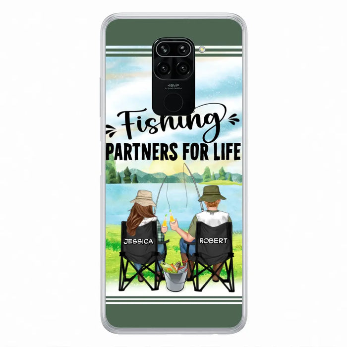 Custom Personalized Fishing Couple Phone Case - Gift Idea for Couple - Fishing Partners For Life - Case For Oppo/Xiaomi/Huawei