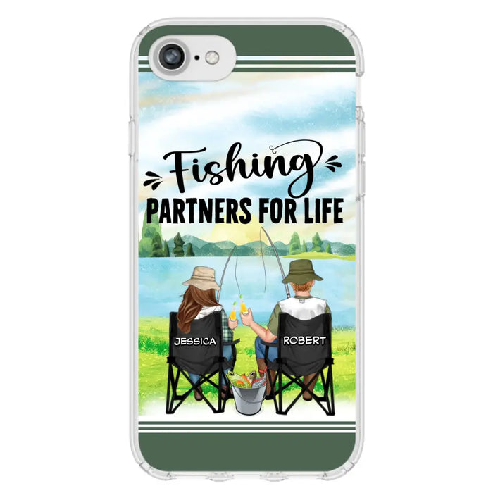 Custom Personalized Fishing Couple Phone Case - Gift Idea for Couple - Fishing Partners For Life - Case For iPhone/Samsung