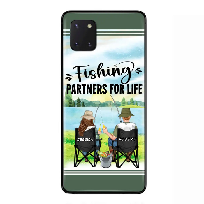 Custom Personalized Fishing Couple Phone Case - Gift Idea for Couple - Fishing Partners For Life - Case For iPhone/Samsung