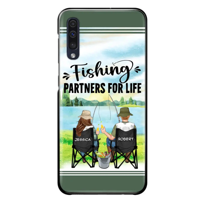 Custom Personalized Fishing Couple Phone Case - Gift Idea for Couple - Fishing Partners For Life - Case For iPhone/Samsung