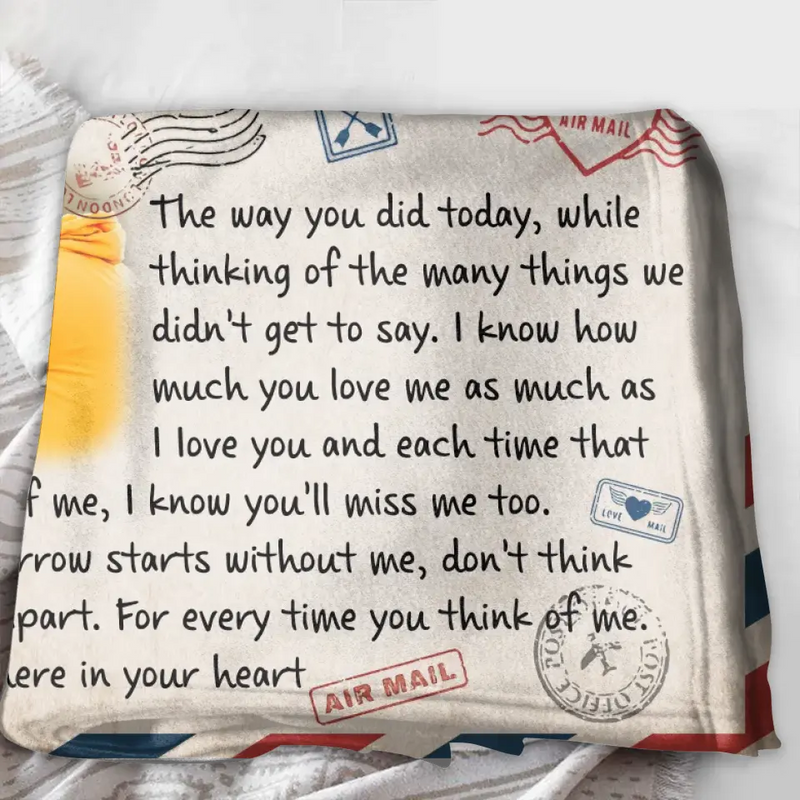 Personalized Memorial Pet Fleece Throw Blanket/Quilt - Upload Photo - Memorial Gift Idea For Pet Owners - A Letter From Heaven