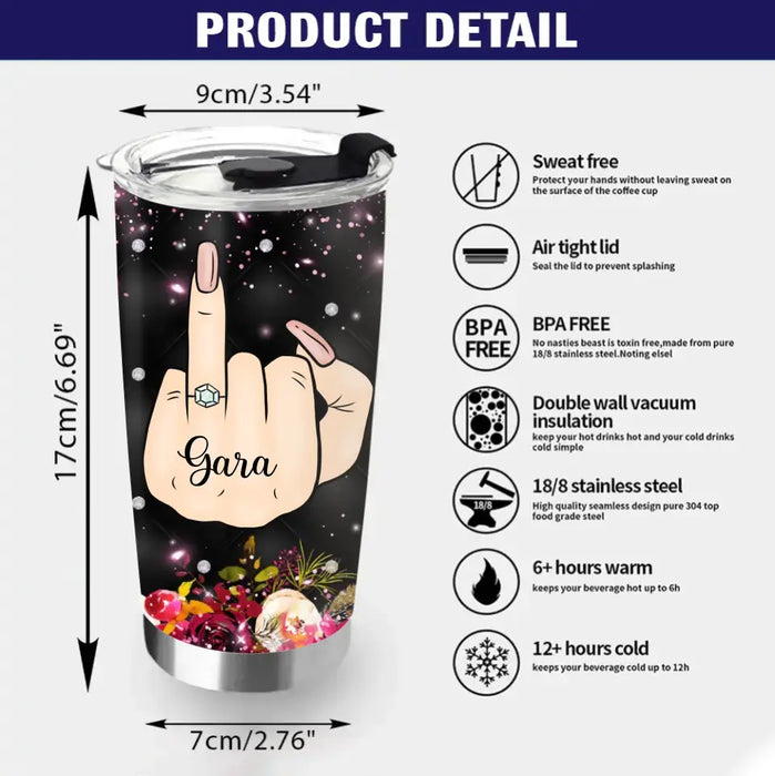 Personalized Couple Tumbler - Gift Idea For Couple/Him/Her/Valentine's Day - Congrats On Being My Wife