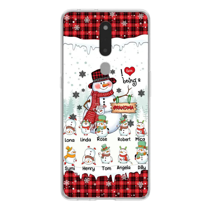 Personalized Snowman Christmas Grandma Phone Case - Christmas Gift Idea For Grandma - Up to 10 Kids - Case For Oppo/Xiaomi/Huawei