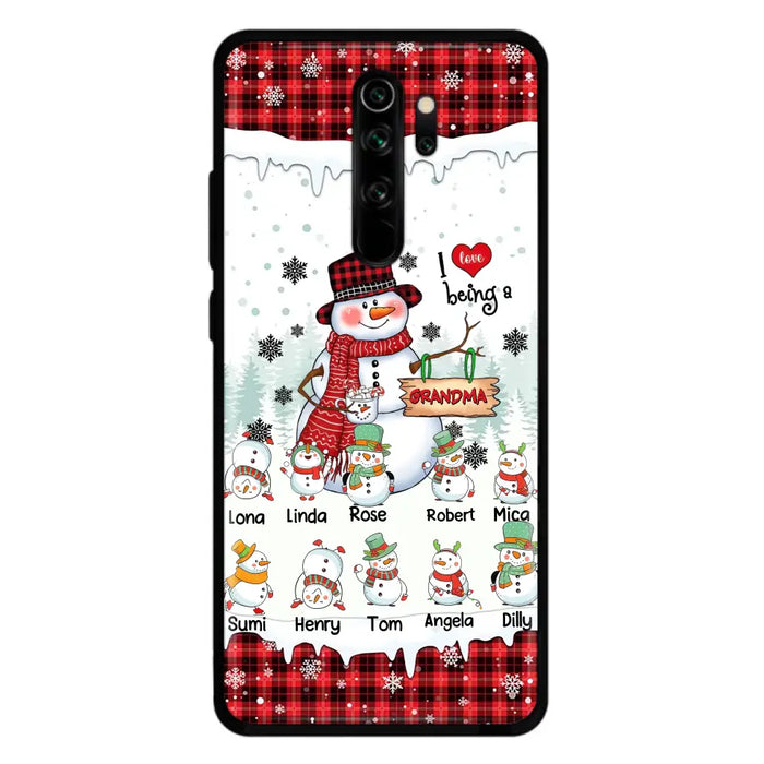 Personalized Snowman Christmas Grandma Phone Case - Christmas Gift Idea For Grandma - Up to 10 Kids - Case For Oppo/Xiaomi/Huawei