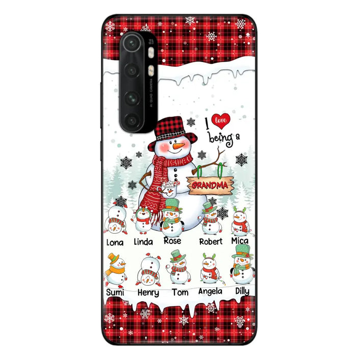 Personalized Snowman Christmas Grandma Phone Case - Christmas Gift Idea For Grandma - Up to 10 Kids - Case For Oppo/Xiaomi/Huawei