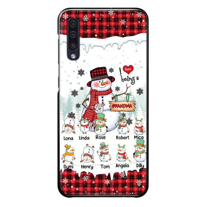 Personalized Snowman Christmas Grandma Phone Case - Christmas Gift Idea For Grandma - Up to 10 Kids - Case For iPhone/Samsung