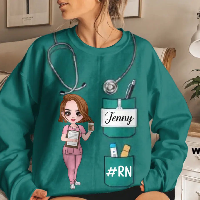 Custom Personalized Nurse AOP Sweater - Gift Idea For Nurse