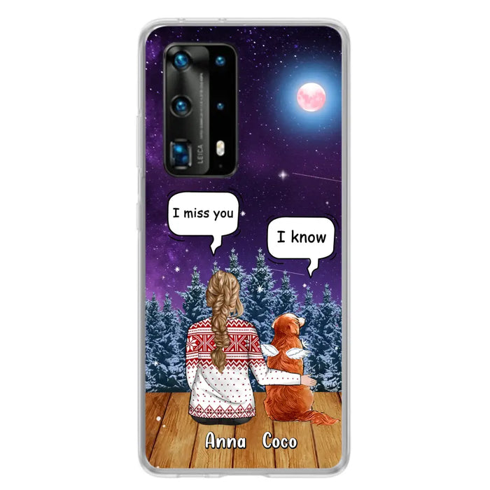 I Miss You Dog - Custom Personalized Memorial Pet Phone Case - Upto 4 Pets - Memorial Gift Idea For Dog/Cat Lover - Case For Oppo/Xiaomi/Huawei