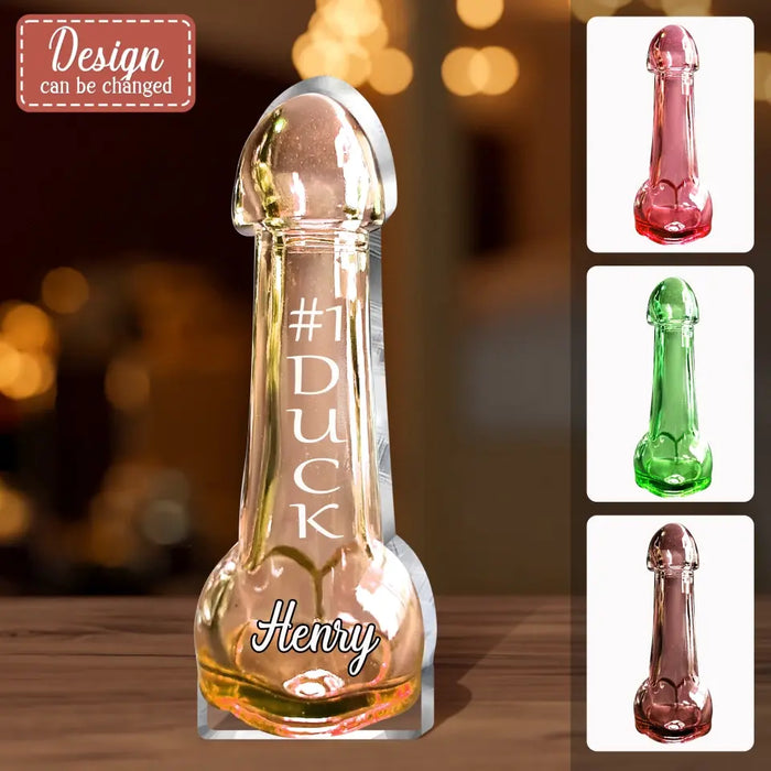 Personalized Penis Shaped Acrylic Plaque - Funny Gift Idea for Couple/Him/Her