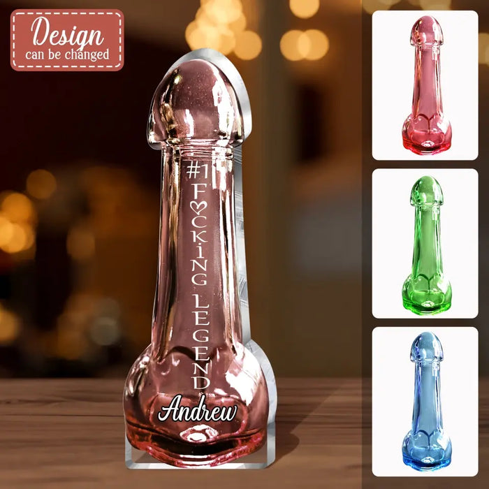 Personalized Penis Shaped Acrylic Plaque - Funny Gift Idea for Couple/Him/Her