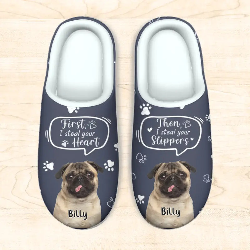 Personalized Dog AOP Women's Plush Slippers - Gift Idea For Dog Lovers - Upload Dog Photo