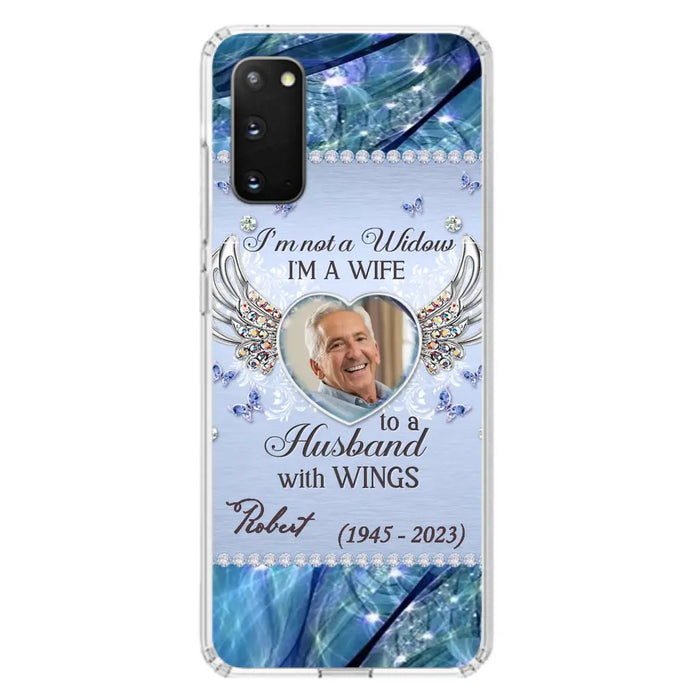 Custom Personalized Memorial Phone Case - Memorial Gift Idea For Family - Case For iPhone/Samsung - I'm Not A Widow