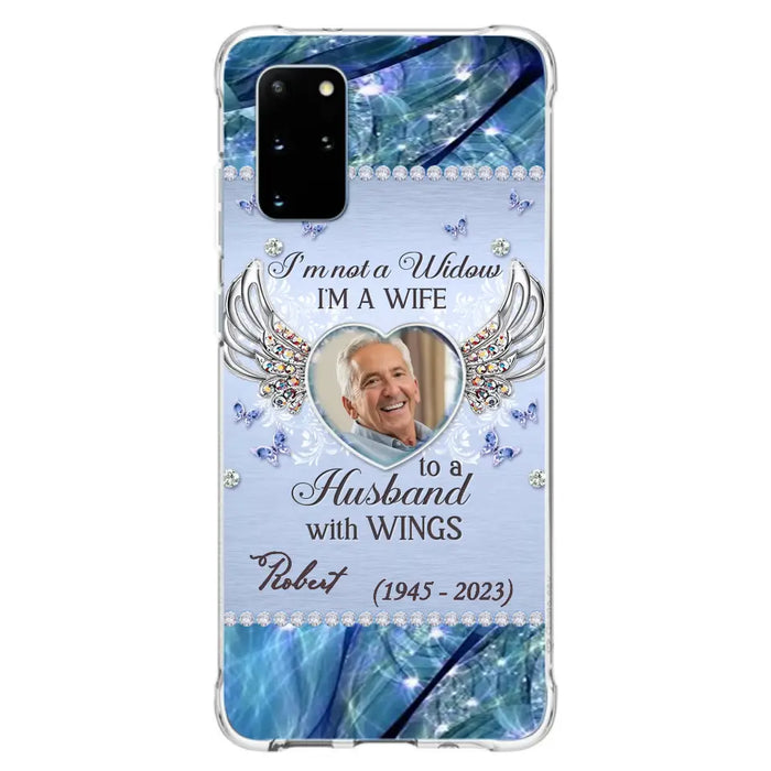 Custom Personalized Memorial Phone Case - Memorial Gift Idea For Family - Case For iPhone/Samsung - I'm Not A Widow