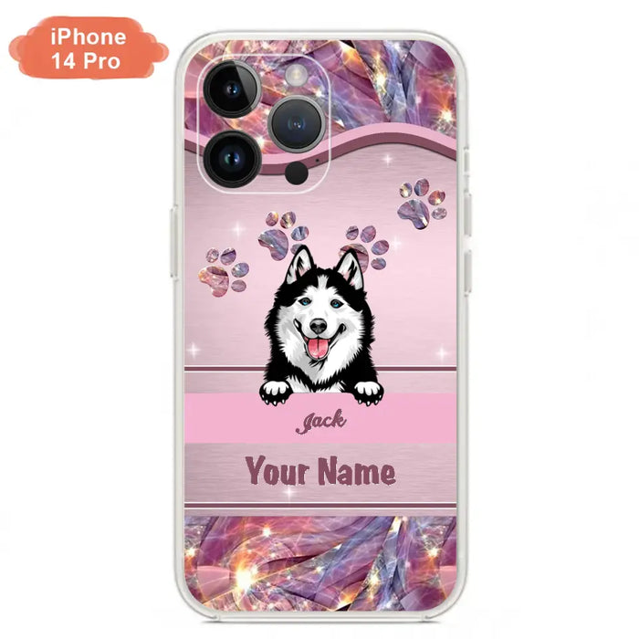 Custom Personalized Dog Phone Case For iPhone And Samsung - Gift Idea For Dog Lover - Up to 3 Dogs