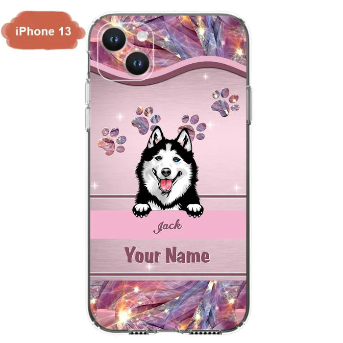 Custom Personalized Dog Phone Case For iPhone And Samsung - Gift Idea For Dog Lover - Up to 3 Dogs