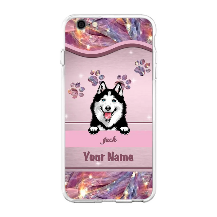 Custom Personalized Dog Phone Case For iPhone And Samsung - Gift Idea For Dog Lover - Up to 3 Dogs