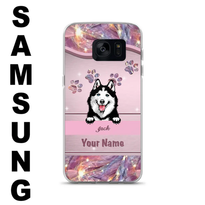 Custom Personalized Dog Phone Case For iPhone And Samsung - Gift Idea For Dog Lover - Up to 3 Dogs