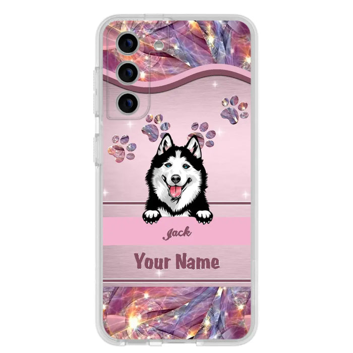 Custom Personalized Dog Phone Case For iPhone And Samsung - Gift Idea For Dog Lover - Up to 3 Dogs