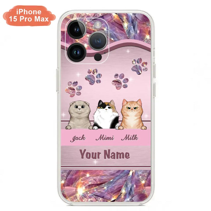 Custom Personalized Cat Phone Case For iPhone And Samsung - Gift Idea For Cat Lover - Up to 3  Cats