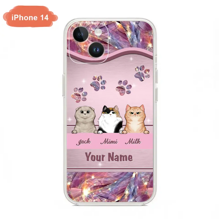 Custom Personalized Cat Phone Case For iPhone And Samsung - Gift Idea For Cat Lover - Up to 3  Cats