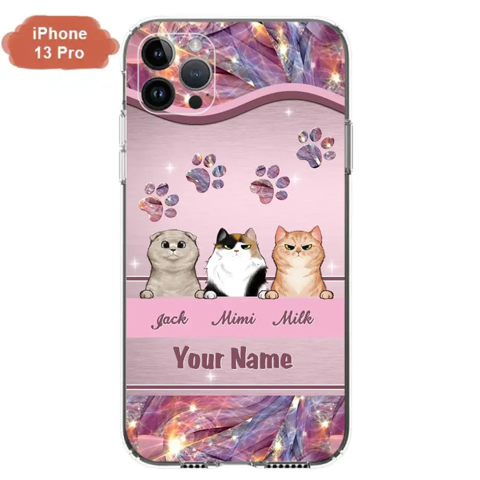 Custom Personalized Cat Phone Case For iPhone And Samsung - Gift Idea For Cat Lover - Up to 3  Cats