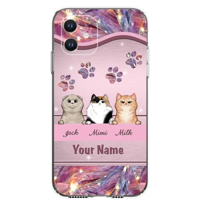 Custom Personalized Cat Phone Case For iPhone And Samsung - Gift Idea For Cat Lover - Up to 3  Cats