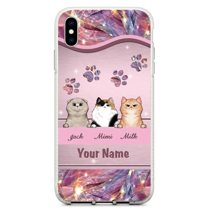 Custom Personalized Cat Phone Case For iPhone And Samsung - Gift Idea For Cat Lover - Up to 3  Cats