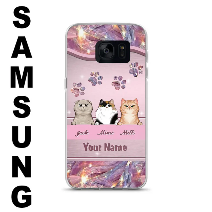 Custom Personalized Cat Phone Case For iPhone And Samsung - Gift Idea For Cat Lover - Up to 3  Cats