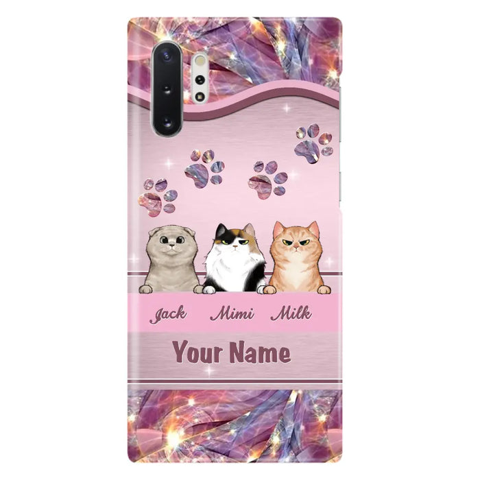 Custom Personalized Cat Phone Case For iPhone And Samsung - Gift Idea For Cat Lover - Up to 3  Cats